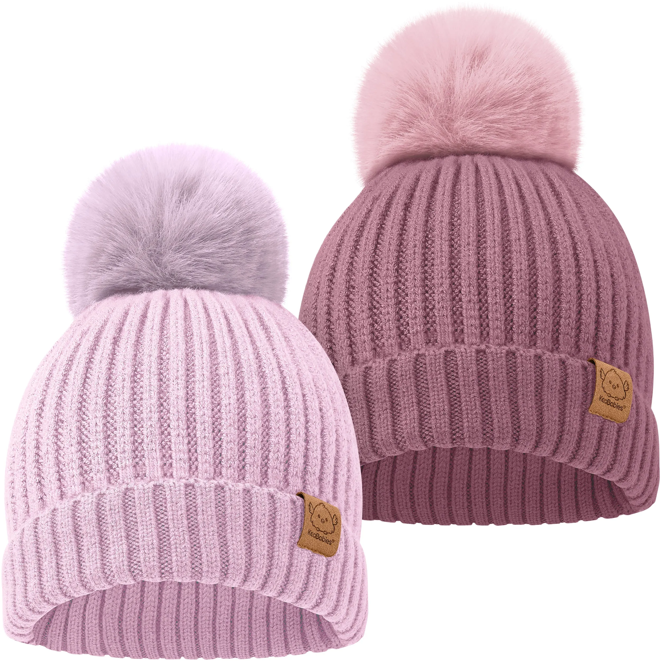 2-Pack Pom Knitted Beanie