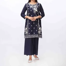 2PC- Embroidered Cotton Shirt & Trouser PW3259