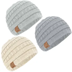 3-Pack Warmzy Baby Beanies (Cloud, M)