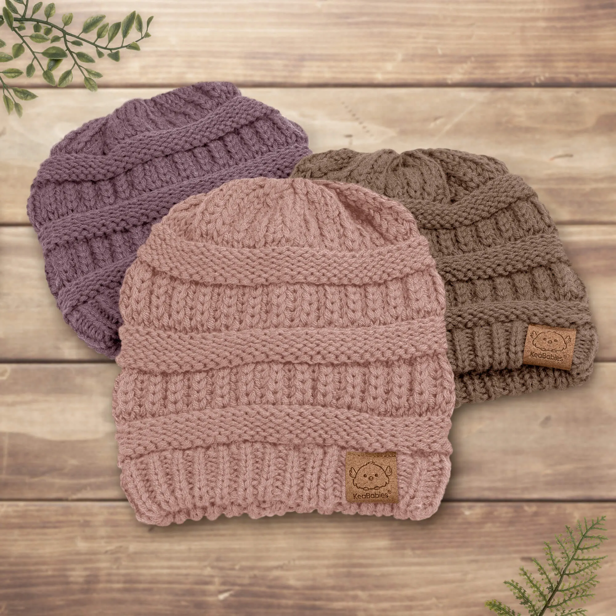 3-Pack Warmzy Baby Beanies (Dune, M)