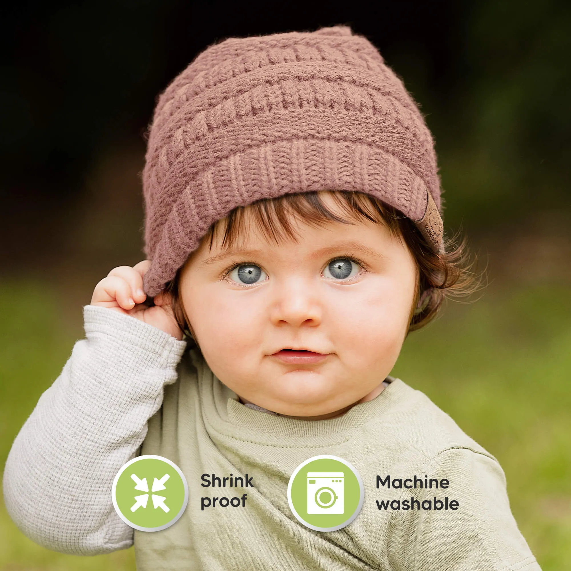 3-Pack Warmzy Baby Beanies (Dune, M)