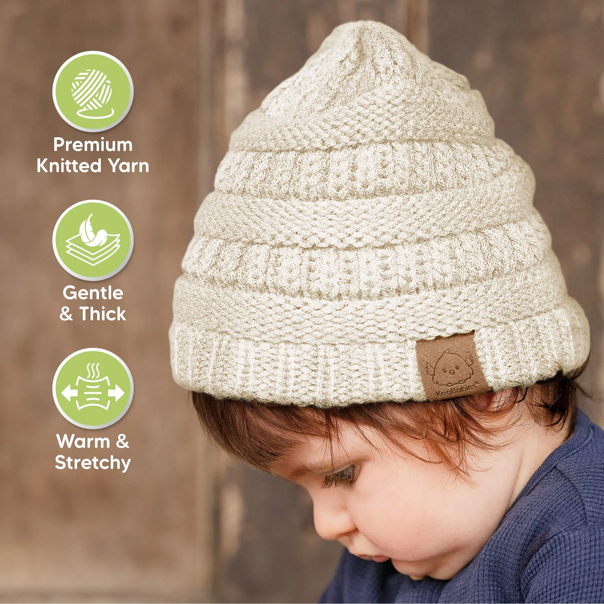 3-Pack Warmzy Baby Beanies (Ember, M)