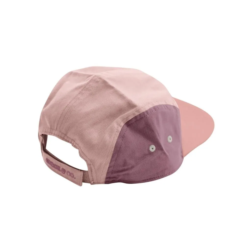 5 Panel Hat | Anti UV GOTS - Blush Bloom, Mauve Rose