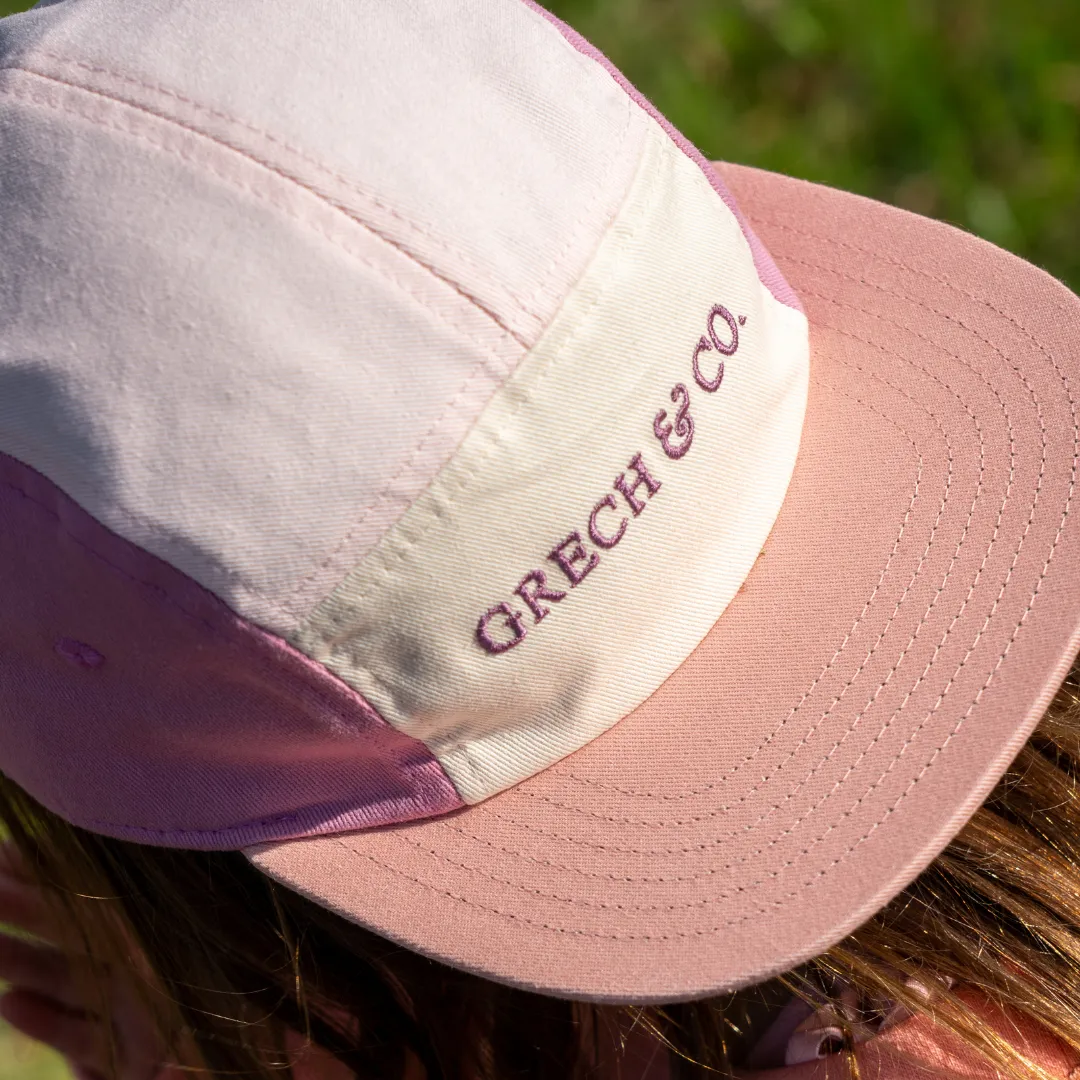 5 Panel Hat | Anti UV GOTS - Blush Bloom, Mauve Rose