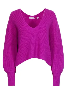 A.L.C. - Bright Purple V-Neckline Knit Sweater Sz S