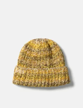 Aries Rib Knit Space Dye Beanie - Lime Green