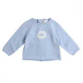 Bebe Blue Knit Sheep Face Sweater