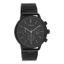 Black OOZOO watch with black stainless steel bracelet - C11409