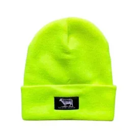 Black Sheep Label Series Cuff Beanie Safety Green