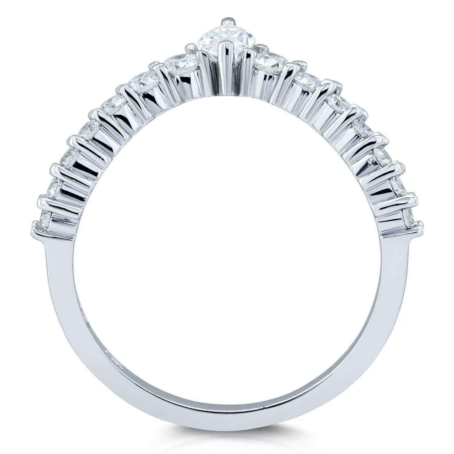 Chevron Marquise Point Diamond Ring