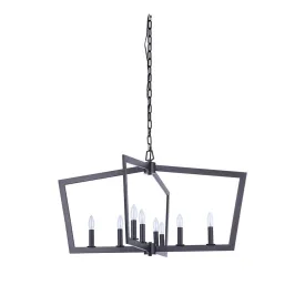 Dexter 8 Light Chandelier - Black