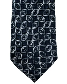 Ermenegildo Zegna Narrow Tie Dark Blue Gray SALE