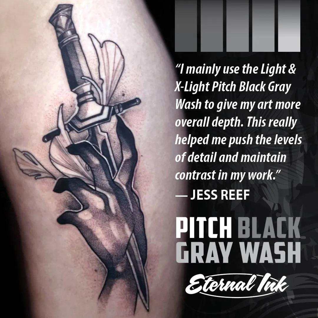 Eternal Ink - Pitch Black - Gray Wash Light