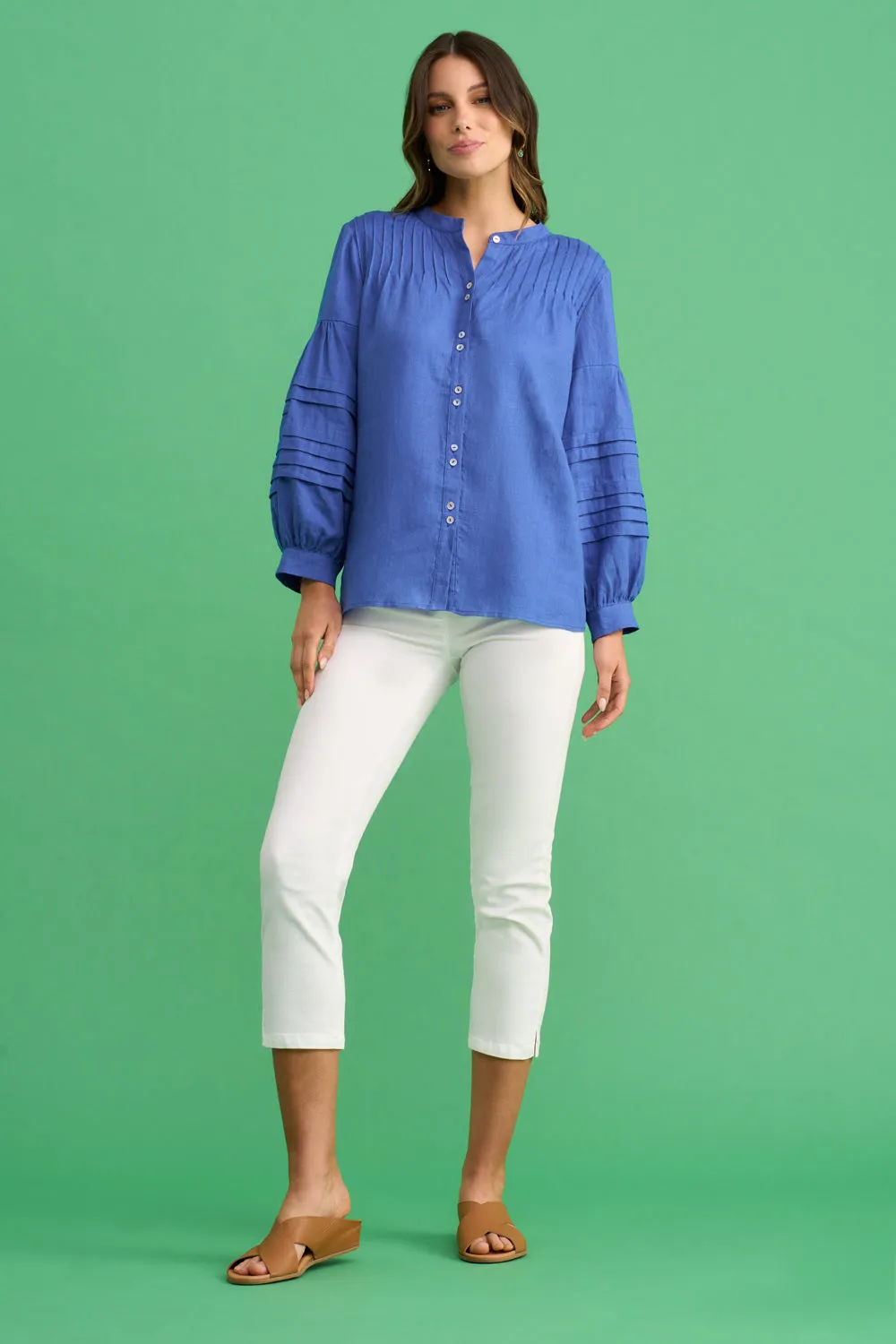 Linen Pleated Shirt