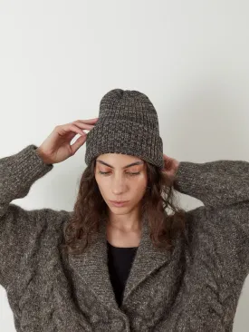 Marled Rib Hat in Smoke