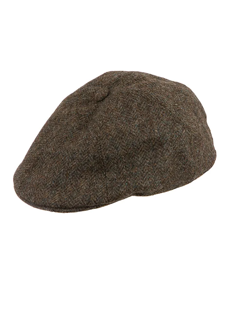 Men's Abraham Moon Herringbone Tweed Driver's Cap