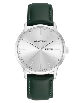 Miles™ | Premium 42mm Silver Watch with Green Details