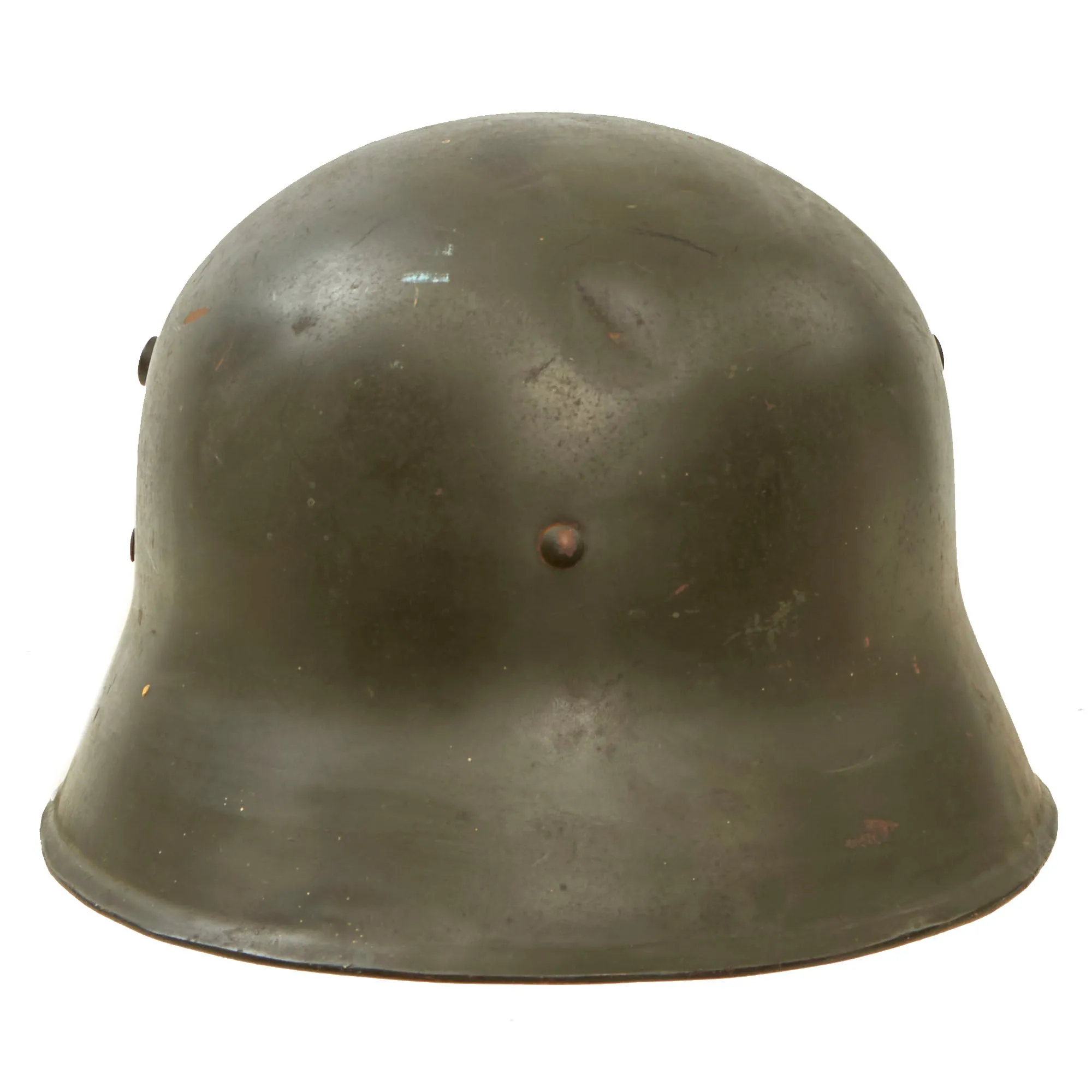 Original German Pre-WWII Early Single Decal Commercially Manufactured M1916 Police Helmet with Full Liner & Chinstrap