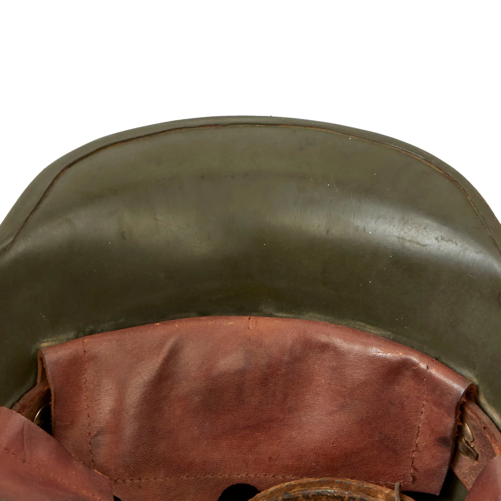 Original German Pre-WWII Early Single Decal Commercially Manufactured M1916 Police Helmet with Full Liner & Chinstrap