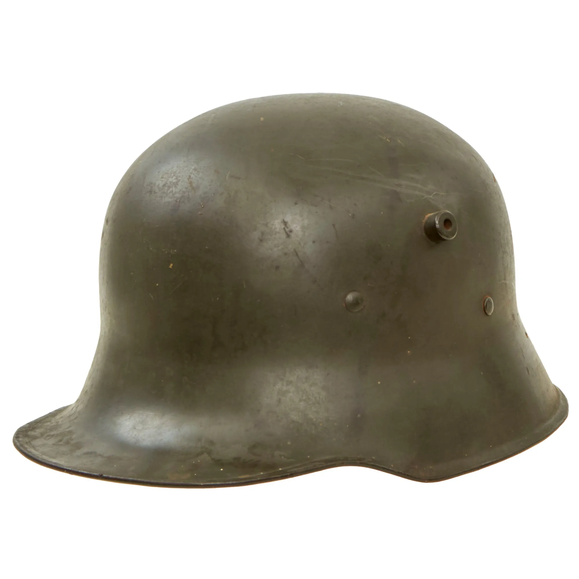 Original German Pre-WWII Early Single Decal Commercially Manufactured M1916 Police Helmet with Full Liner & Chinstrap