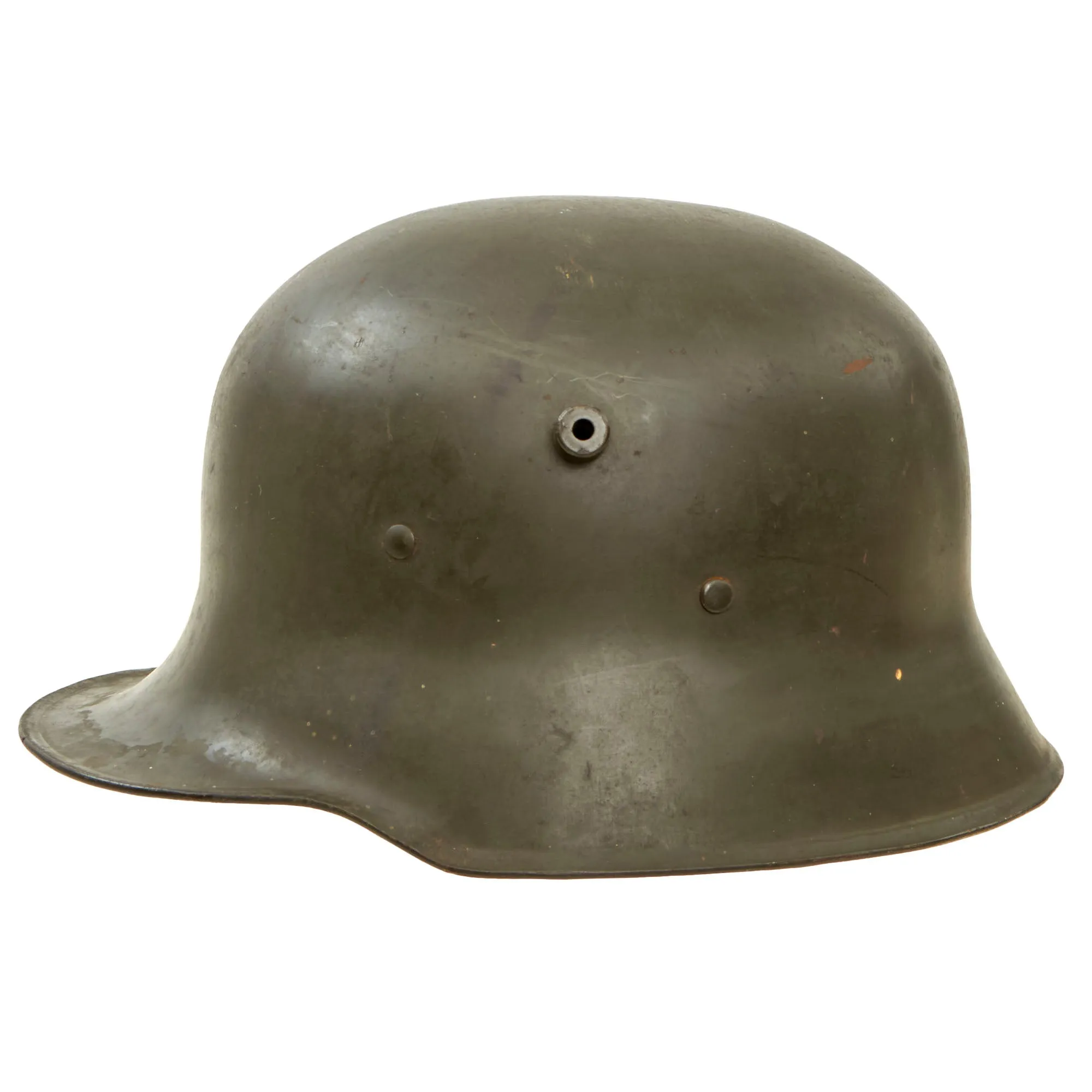 Original German Pre-WWII Early Single Decal Commercially Manufactured M1916 Police Helmet with Full Liner & Chinstrap