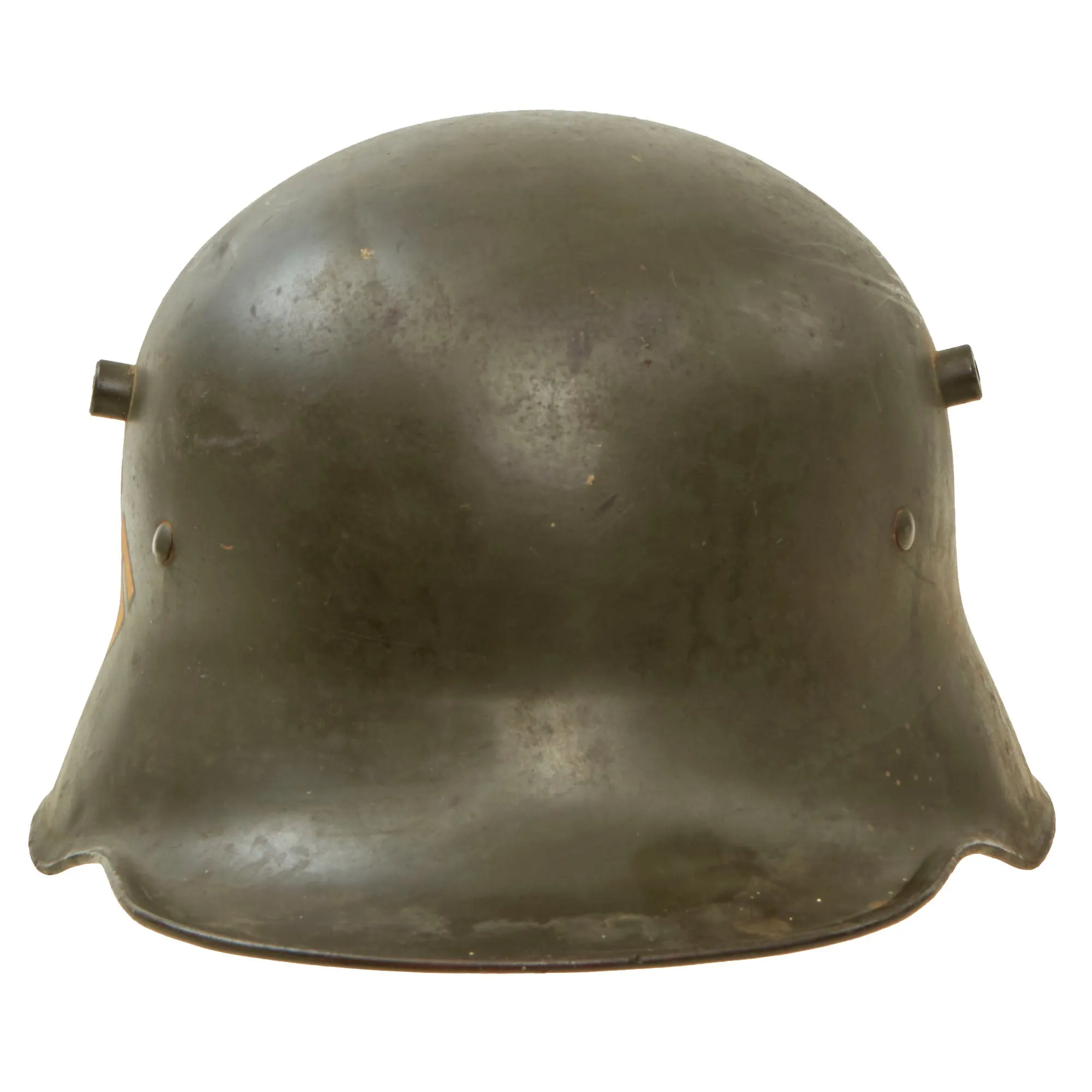 Original German Pre-WWII Early Single Decal Commercially Manufactured M1916 Police Helmet with Full Liner & Chinstrap