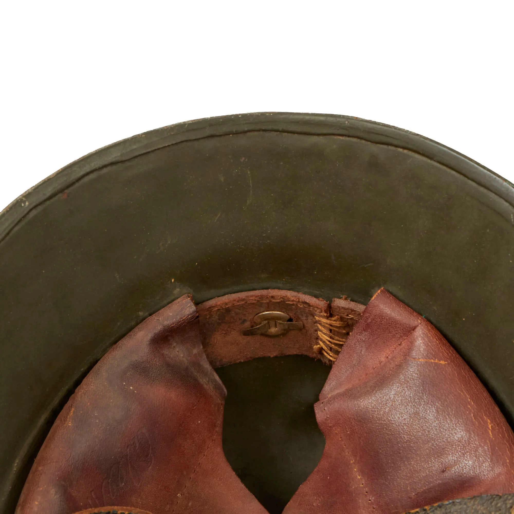 Original German Pre-WWII Early Single Decal Commercially Manufactured M1916 Police Helmet with Full Liner & Chinstrap