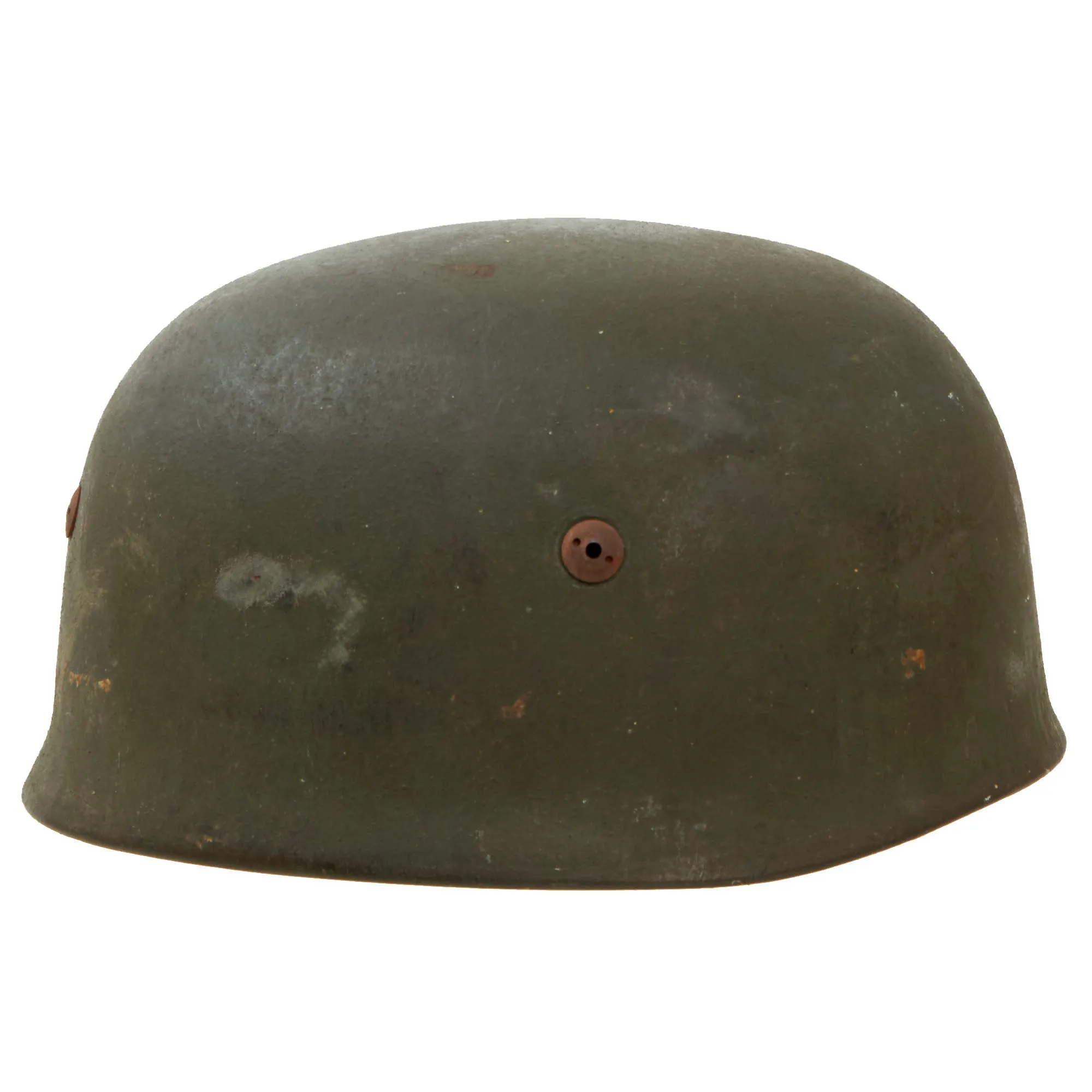 Original German WWII M-38 Luftwaffe Fallschirmjäger Paratrooper Helmet with Complete 56cm Liner and Chinstraps - CKL68