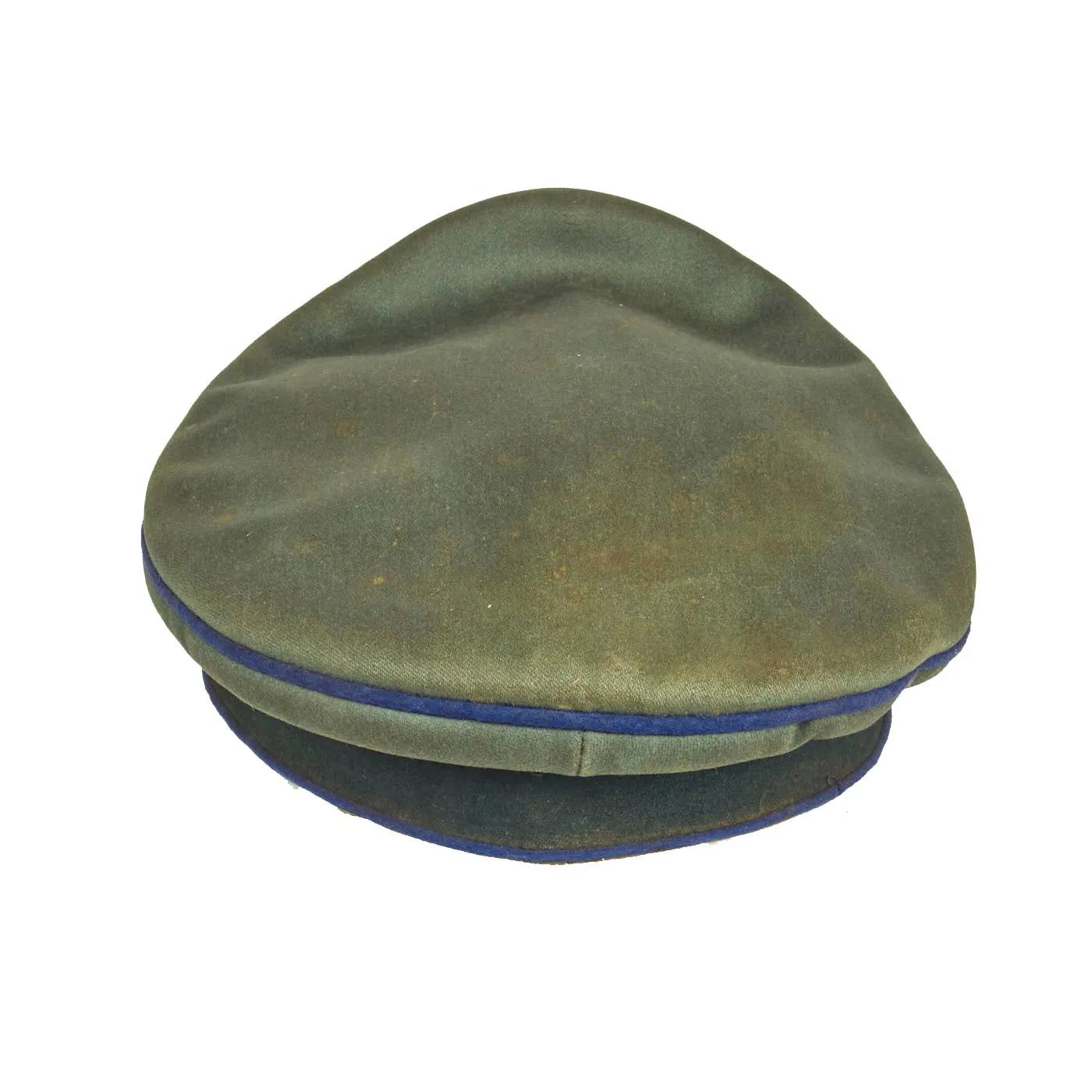 Original German WWII Military Medical Service Officer Schirmmütze Visor Crush Cap by Erwin Feudemann - Size 59