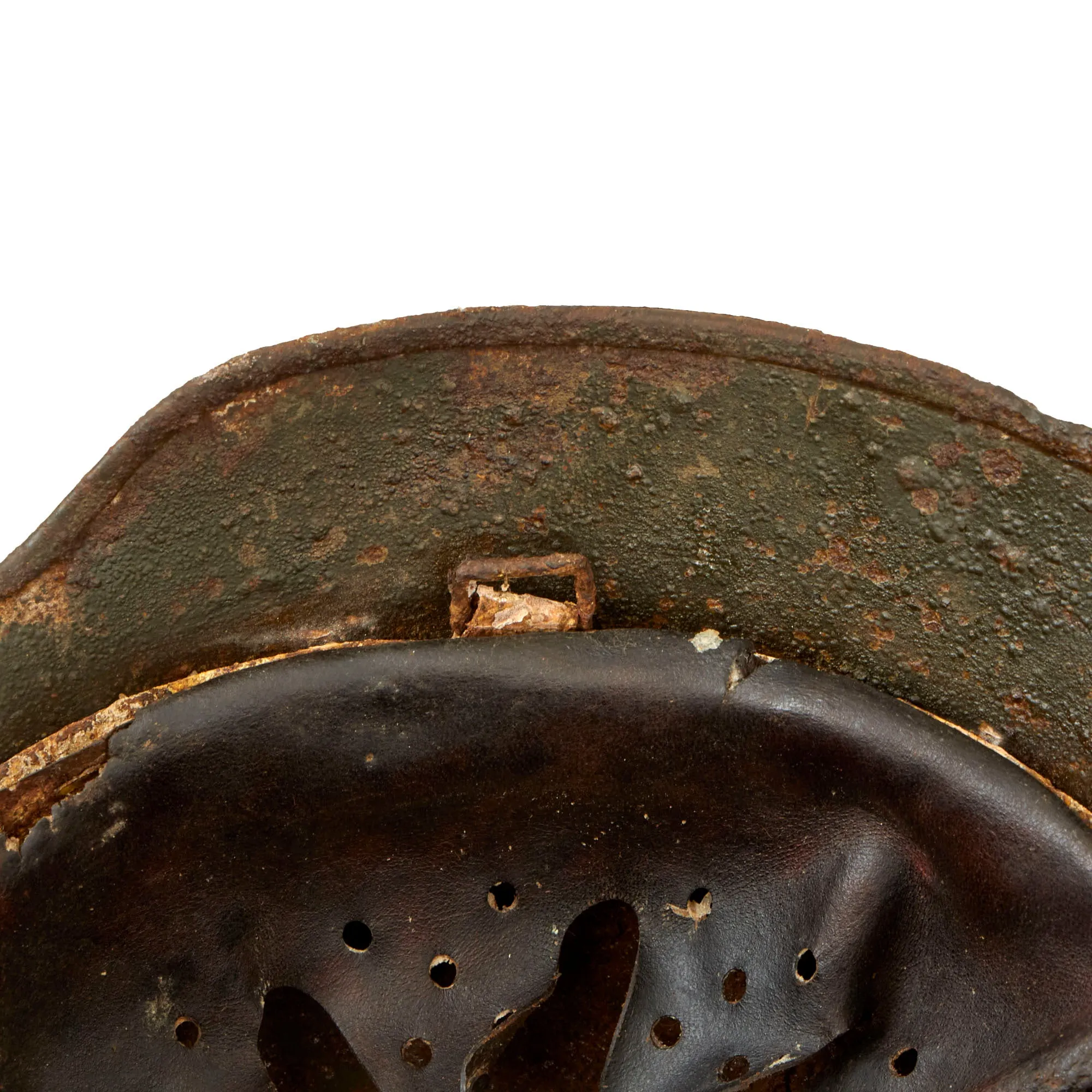 Original German WWII Relic Condition Siege of Leningrad "Dug Up" Army Heer M35 Double Decal Helmet - Size 64 Shell