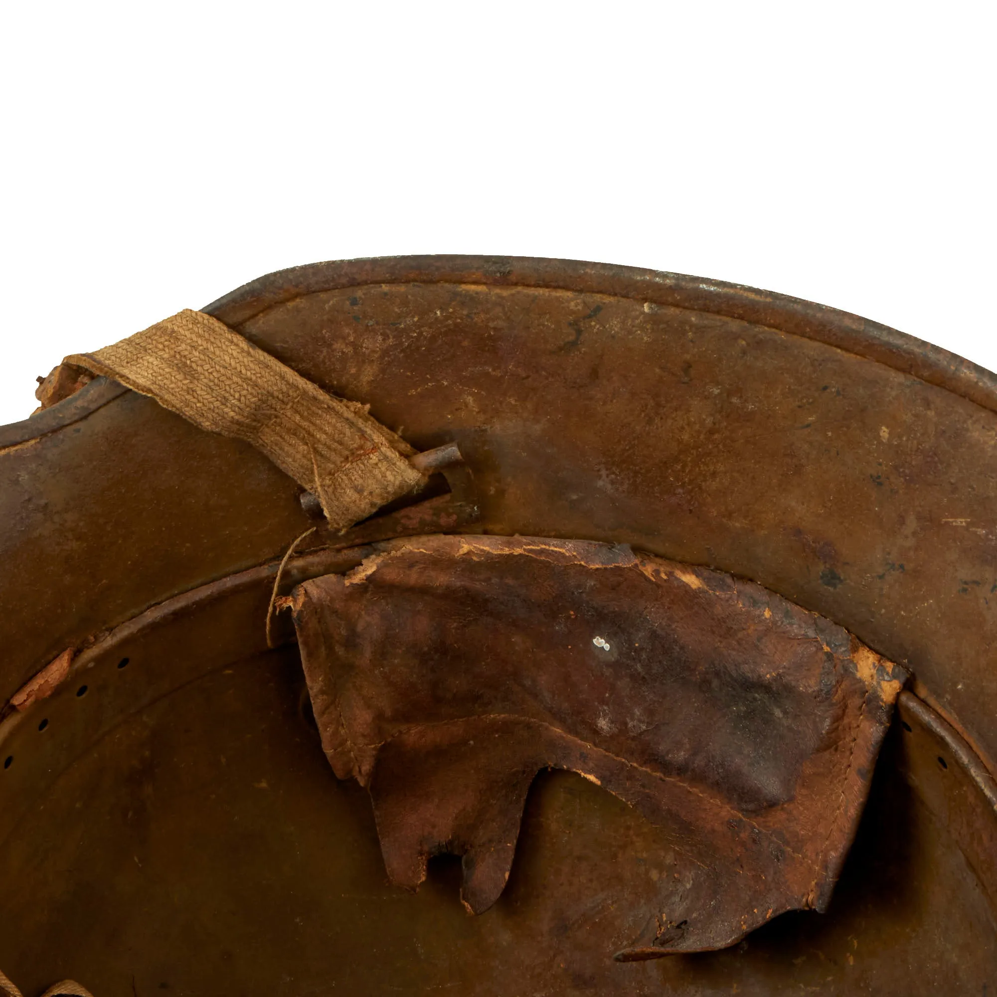 Original WWI Austro-Hungarian Model M18 “Hungarian” Steel Helmet by Berndorfer with Partial Liner & Scarce Chinstrap Configuration - Size 64