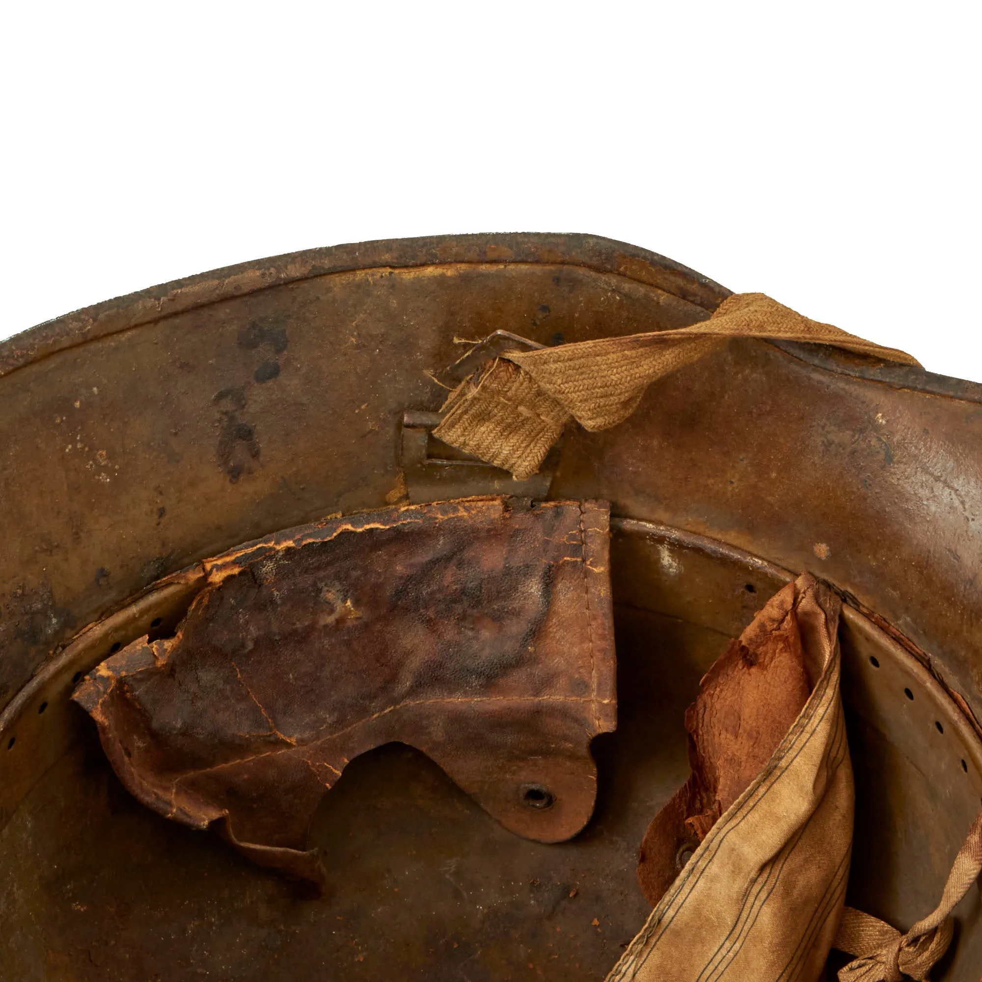 Original WWI Austro-Hungarian Model M18 “Hungarian” Steel Helmet by Berndorfer with Partial Liner & Scarce Chinstrap Configuration - Size 64