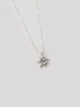 Sun Charm Necklace in Sterling Silver