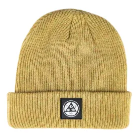 Talisman PVC Patch Merino Wool Beanie - Mustard