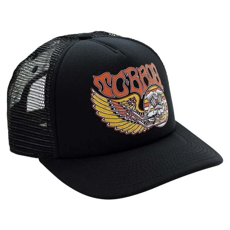 TC Bros. Wing Trucker Hat - Black