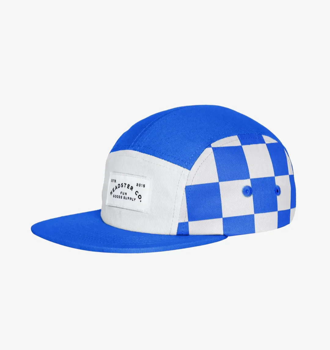 The Check Yourself Five Panel Hat - Sail Away Blue - BABY