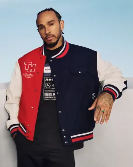 Tommy x Mercedes-AMG F1 x Clarence Ruth Varsity Jacket Yale Navy