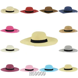 Wholesale Summer Straw Fedora Hats Unisex H59009